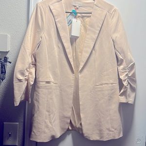 Skies are Blue Rouched longline blazer